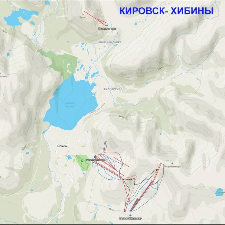Кировск горнолыжный курорт карта