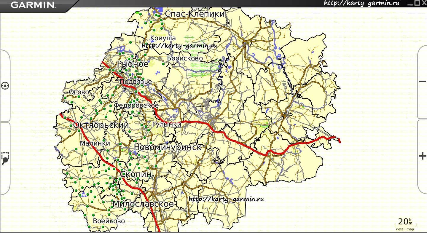 Карта дорог рязанской