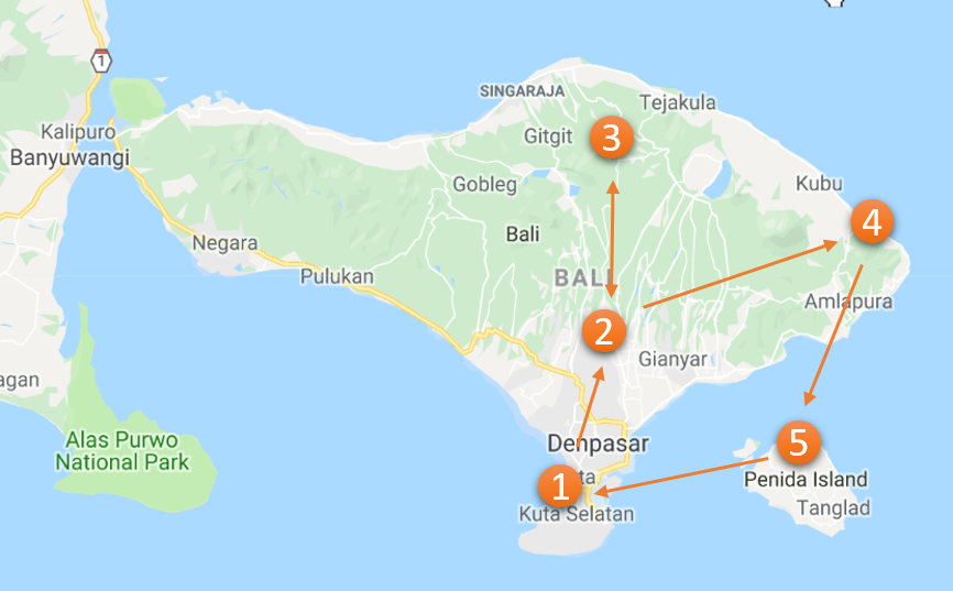 Как добраться из аэропорта Бали на курорты