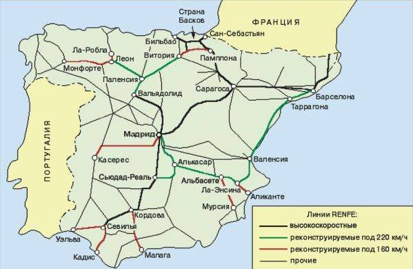Поезда в испании - схема маршрутов, билеты, туристические поезда