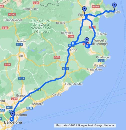 Как просто добраться из Барселоны в Фигерас на разных видах транспорта