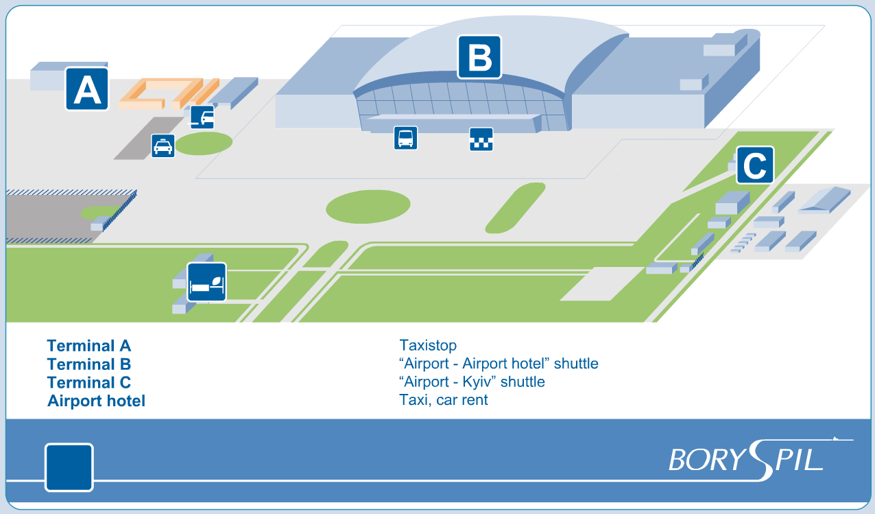 Аэропорт борисполь: фото и схема расположения терминалов, аэропорт на карте киева