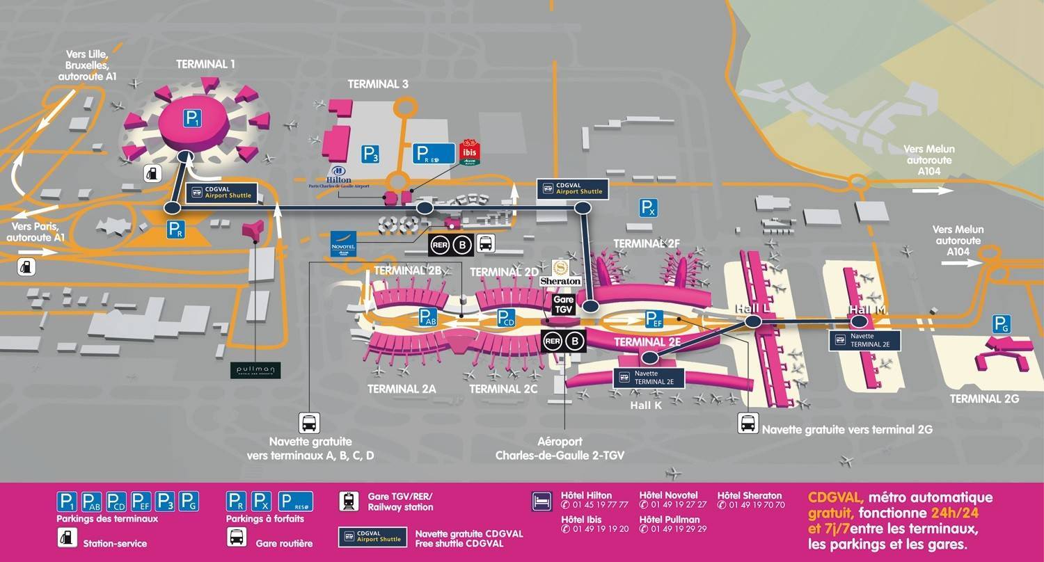 План аэропорта шарль де голль на русском