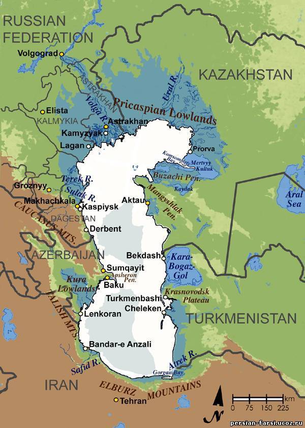 Каспийское море - общие географические характеристики и интересные факты