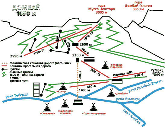 Где находится домбай — на карте россии, горнолыжный курорт, горы кавказа