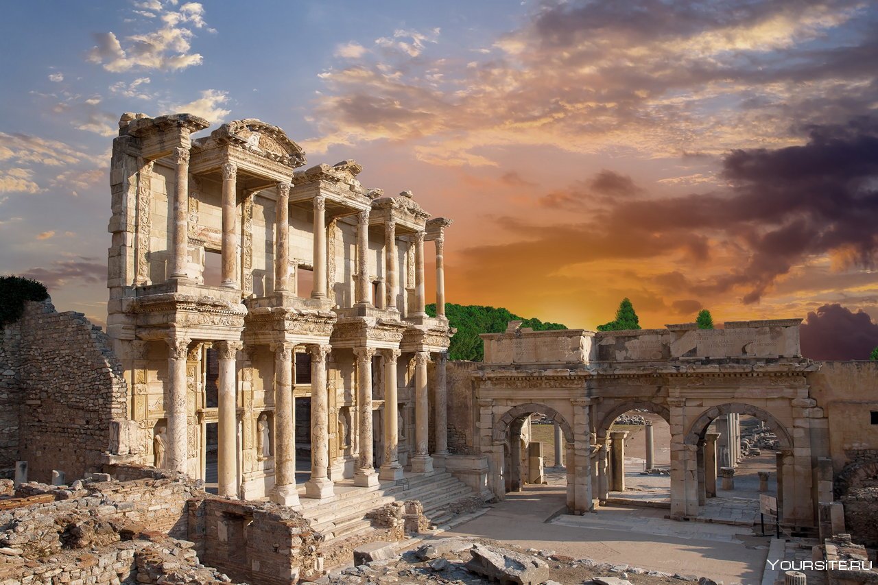 Древний город эфес в турции. храм артемиды и дом девы марии