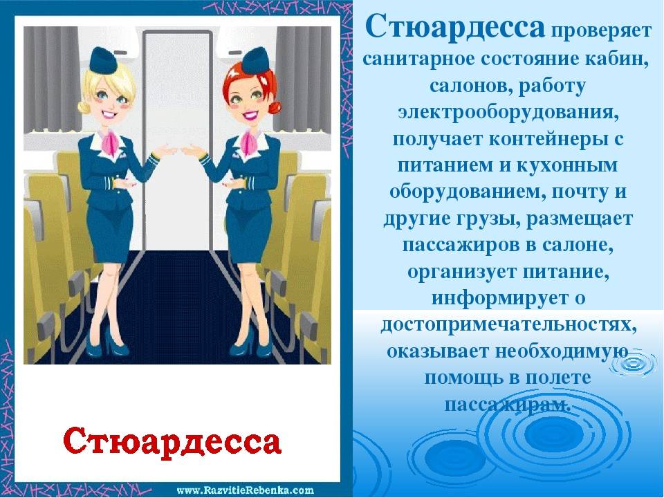 Профессия бортпроводник презентация для детей