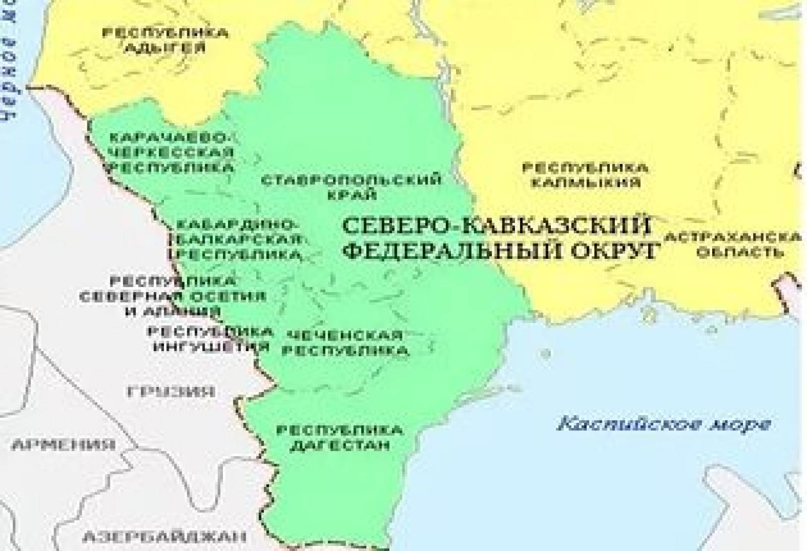 Карта южного федерального округа россии с городами