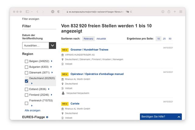 Как найти работу в германии через jobbörse