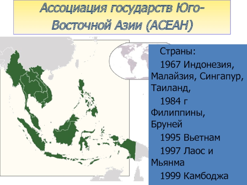 Карта государств юго восточной азии