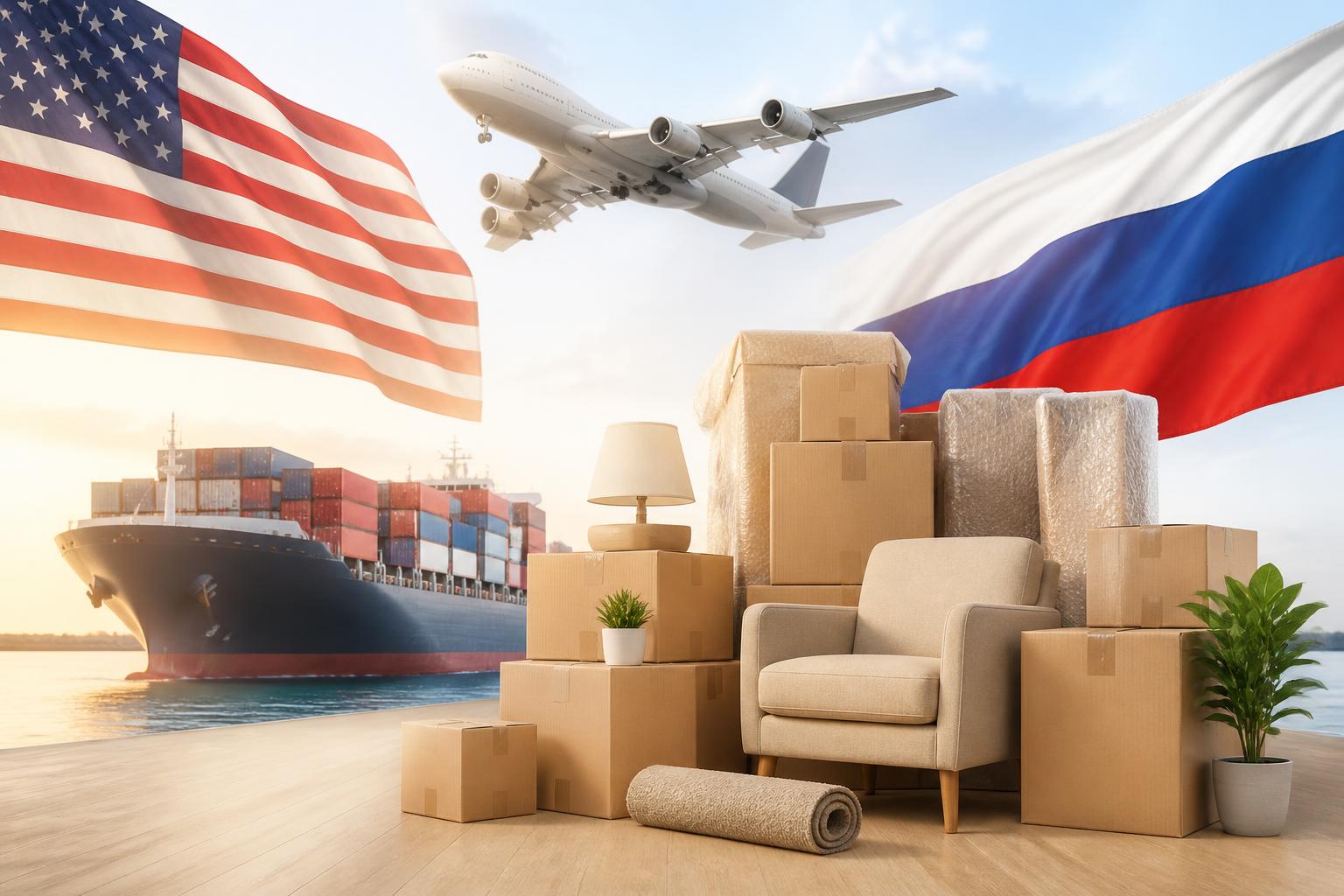 Перевозка личных вещей из США в Россию