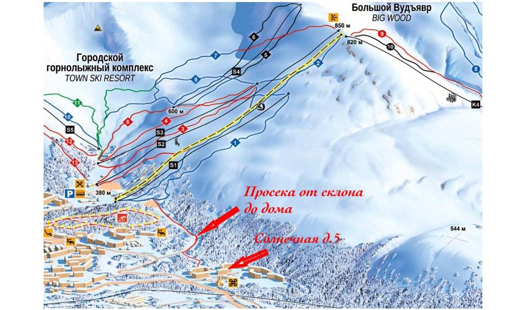 Кировск горнолыжный курорт карта