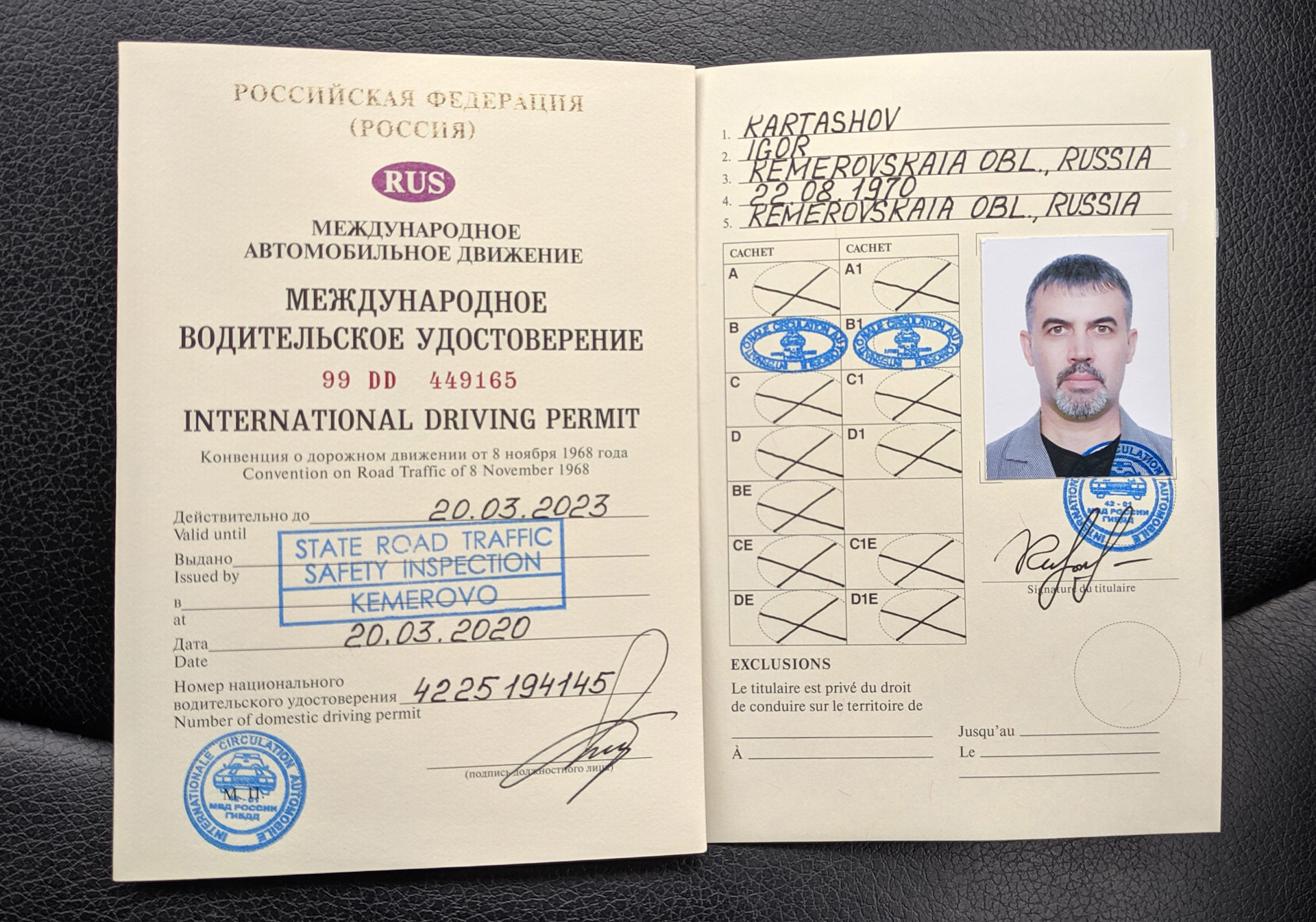 Международное водительское удостоверение (мву)