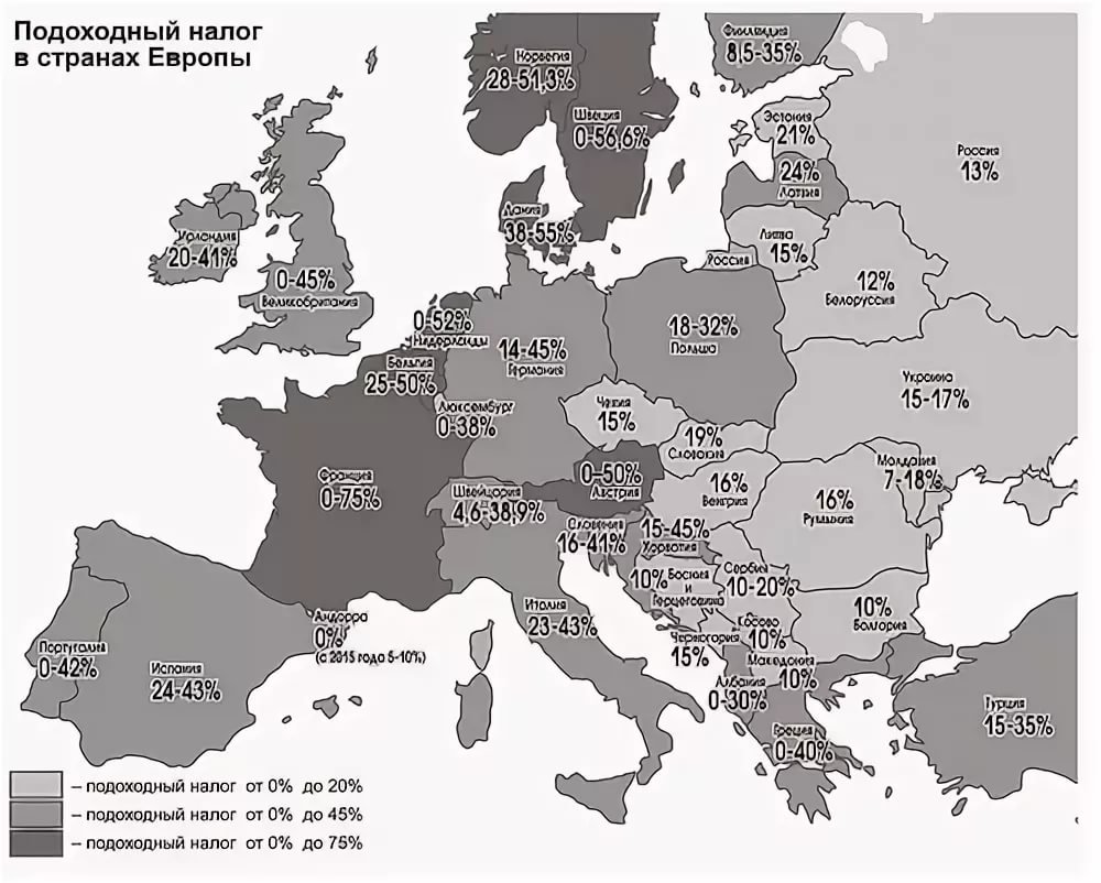 Процент налогов стран. Налогообложение в странах Европы. Карта налогов в Европе. Подоходный налог в Европе. Карта Европы с налогами.
