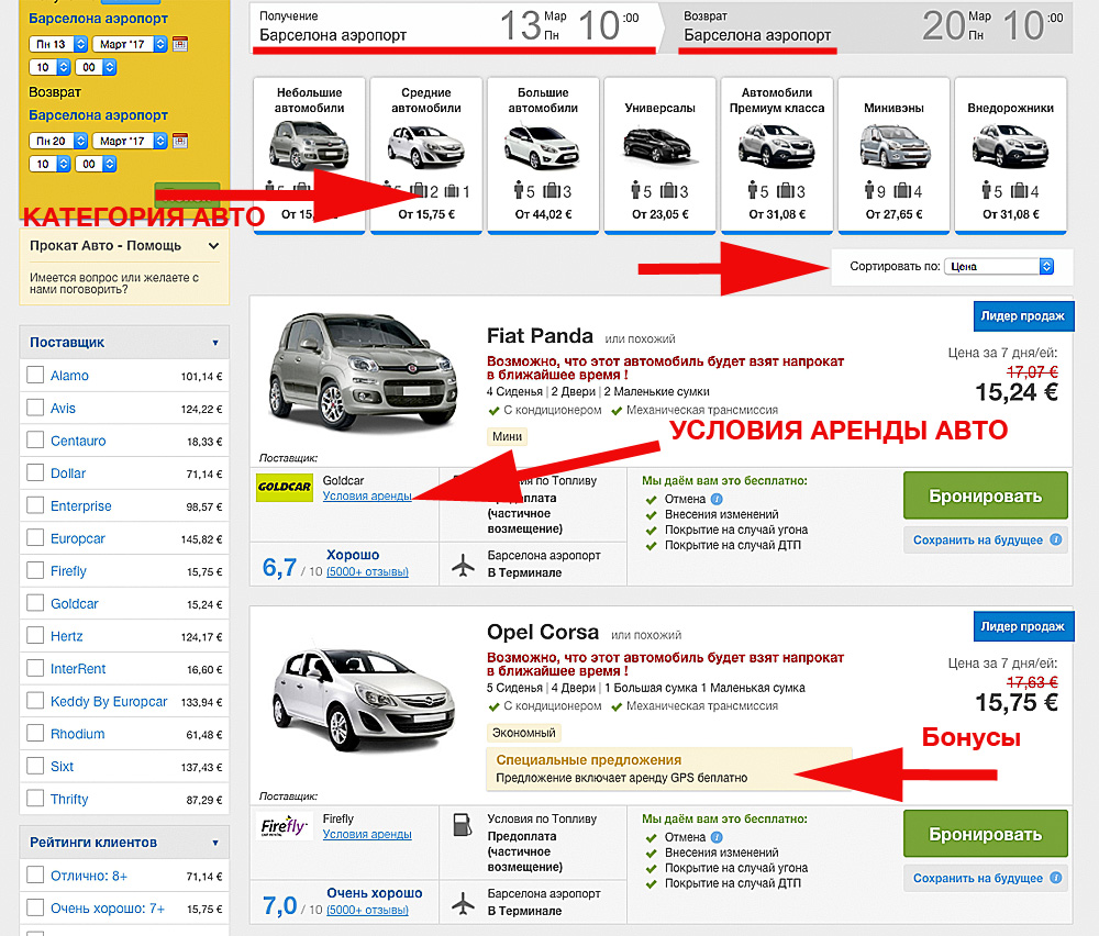 Аренда автомобиля аликанте аэропорт (alc)