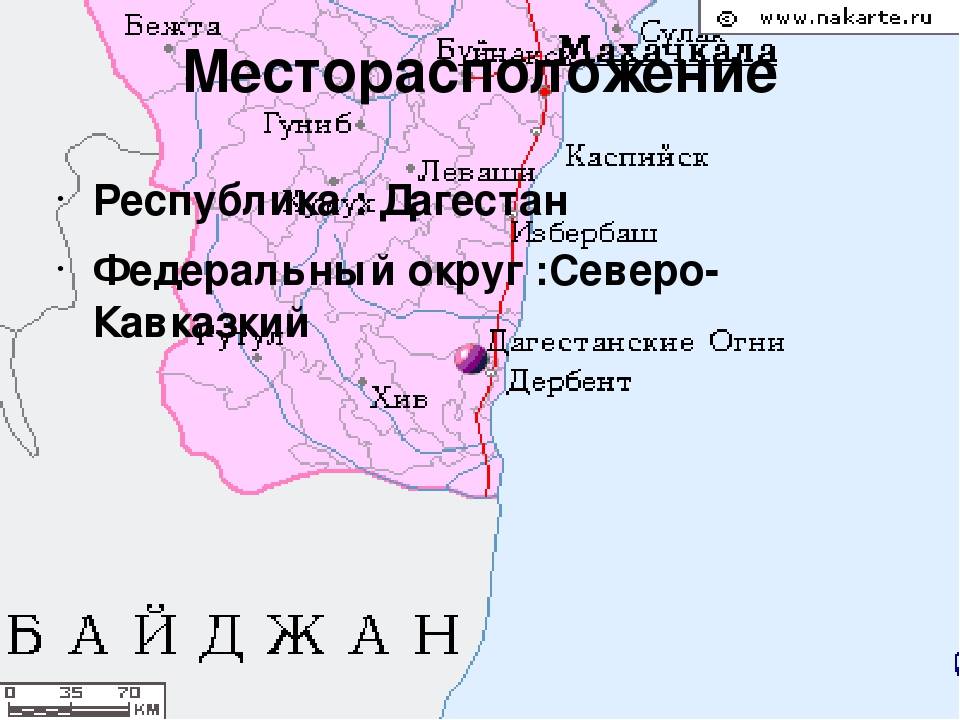 Схема крепости дербента