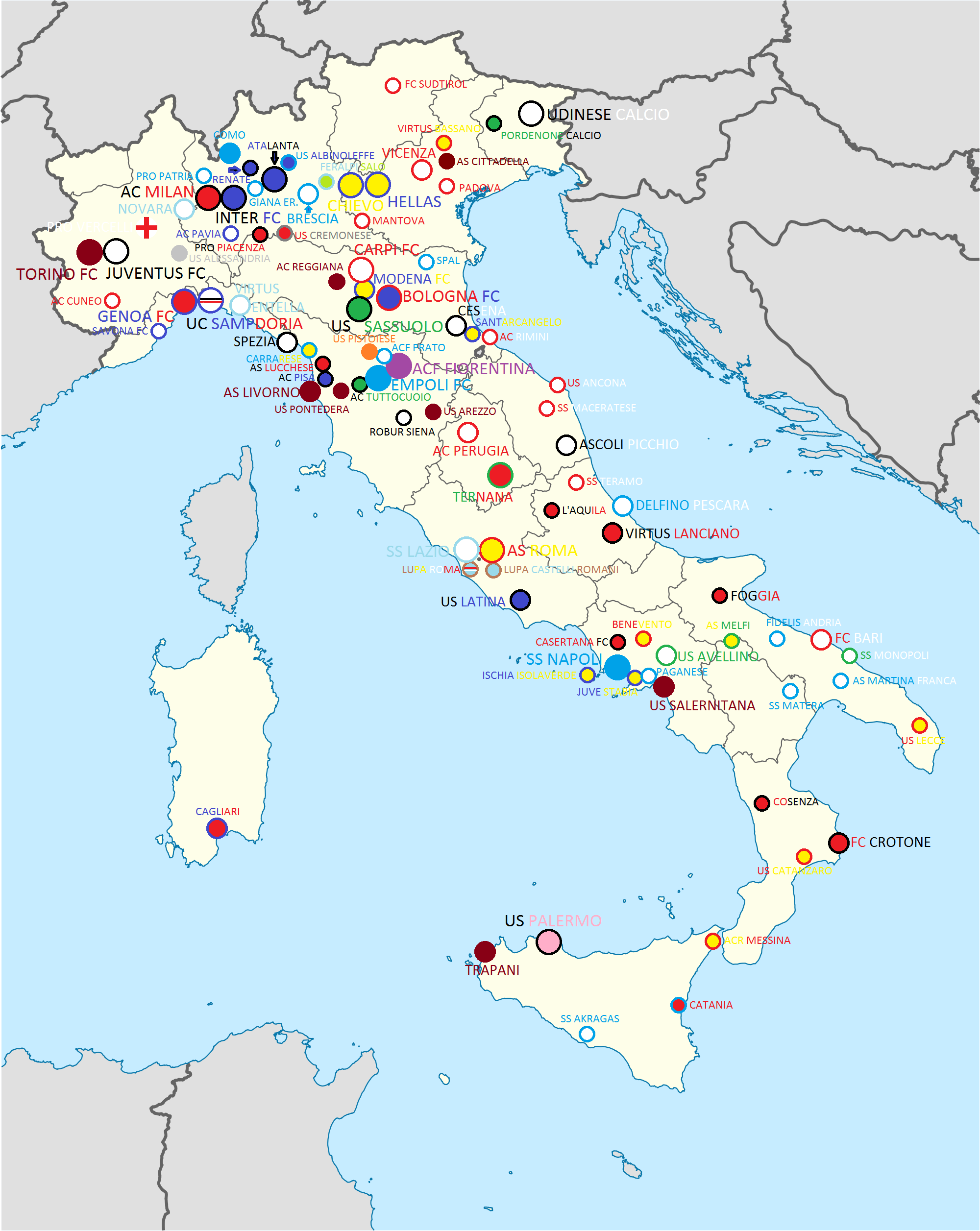 Регионы италии
