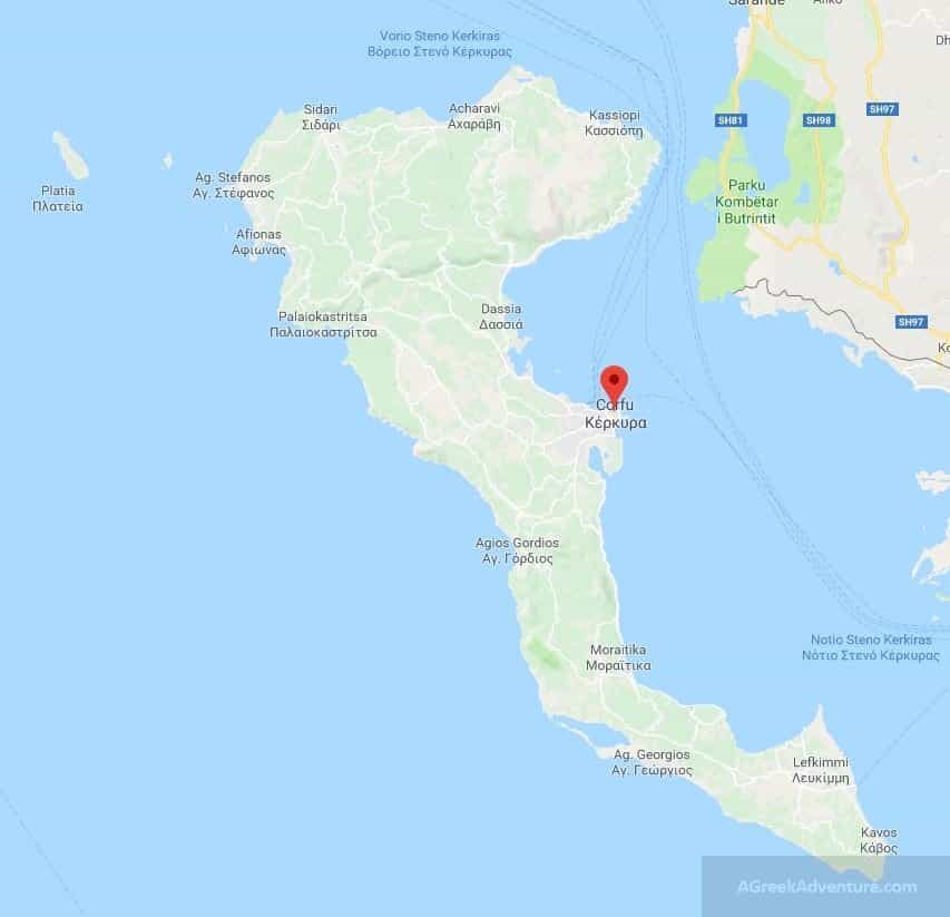 Аэропорт корфу греция название на карте, официальный сайт