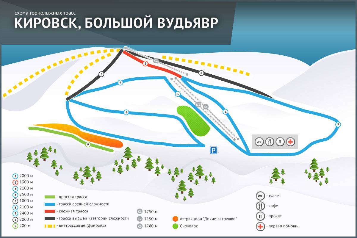 Курорт хибины на карте. Кировск горнолыжный курорт схема трасс. Большой Вудъявр горнолыжный схема трасс. Гора Вудъявр Кировск. Большой Вудъявр Кировск карта горнолыжных трасс.