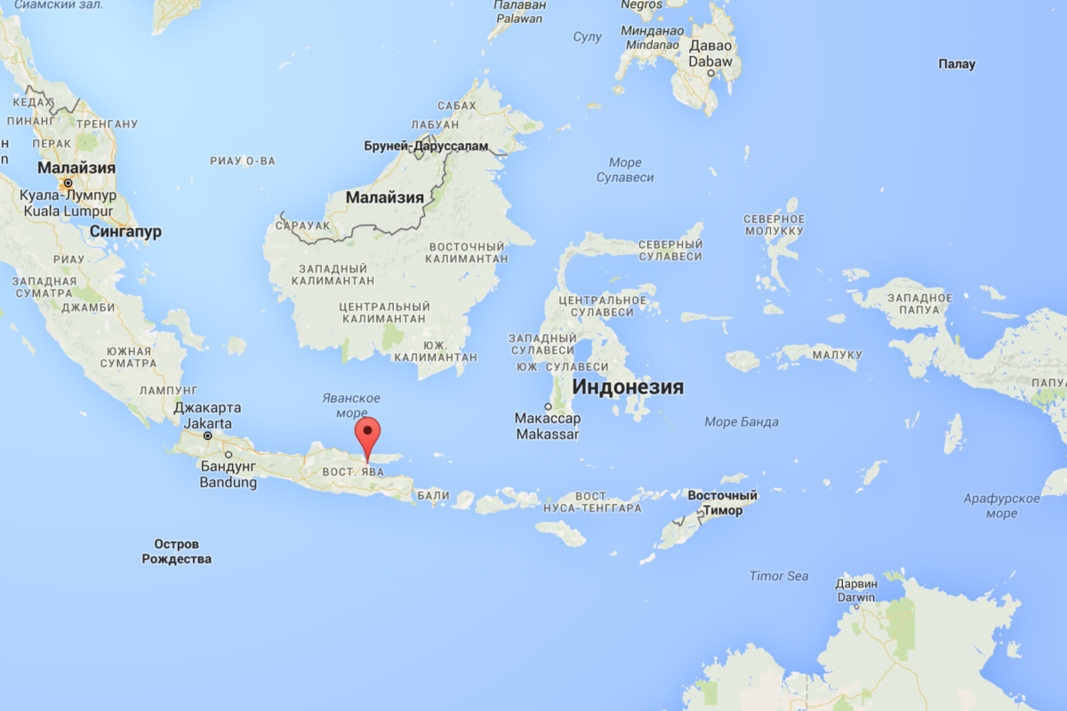 Столица архипелаги. Остров Ява на карте Индонезии.