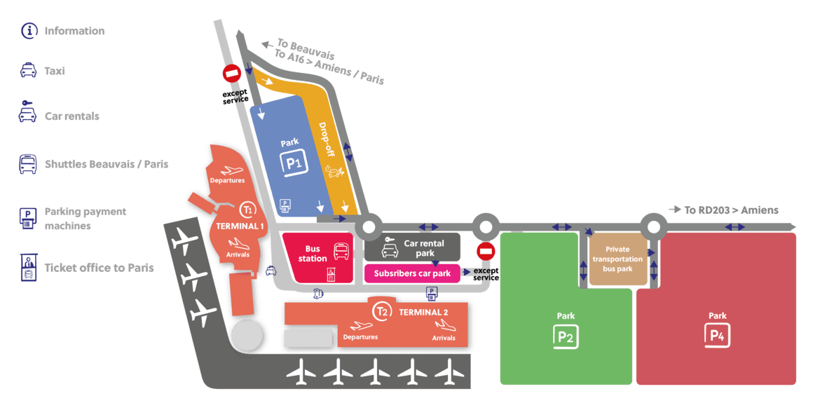 Аэропорт бове париж – терминалы и сервис, схема аэропорта и способы как добраться в город
