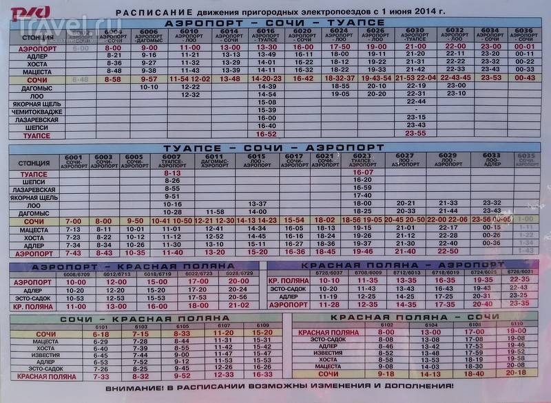 Расписание поездов, автобусов и самолетов лазаревского