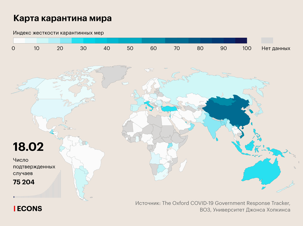 Карта коронавируса в россии и в мире сегодня