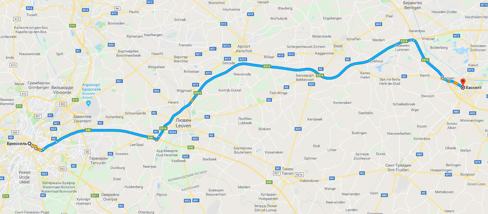 Как добраться из аэропорта брюсселя до центра брюсселя