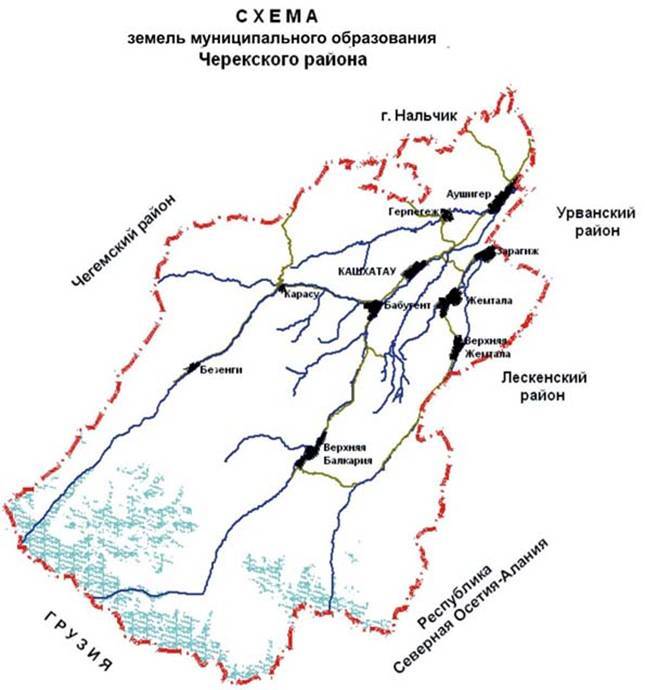 Лескенский район карта