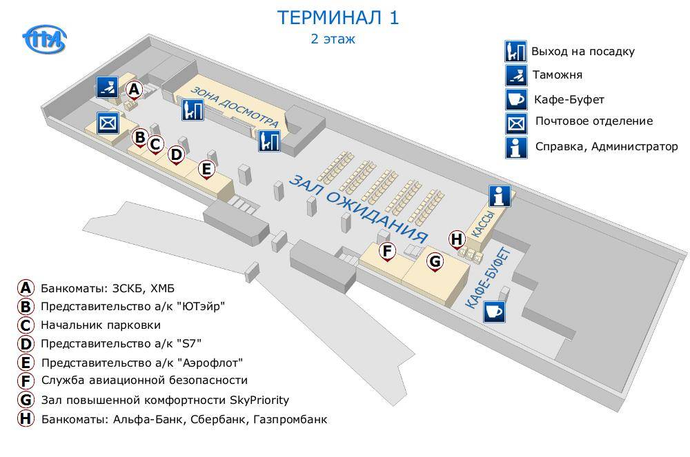 Международный аэропорт тюмень-рощино треки терминалы и направления