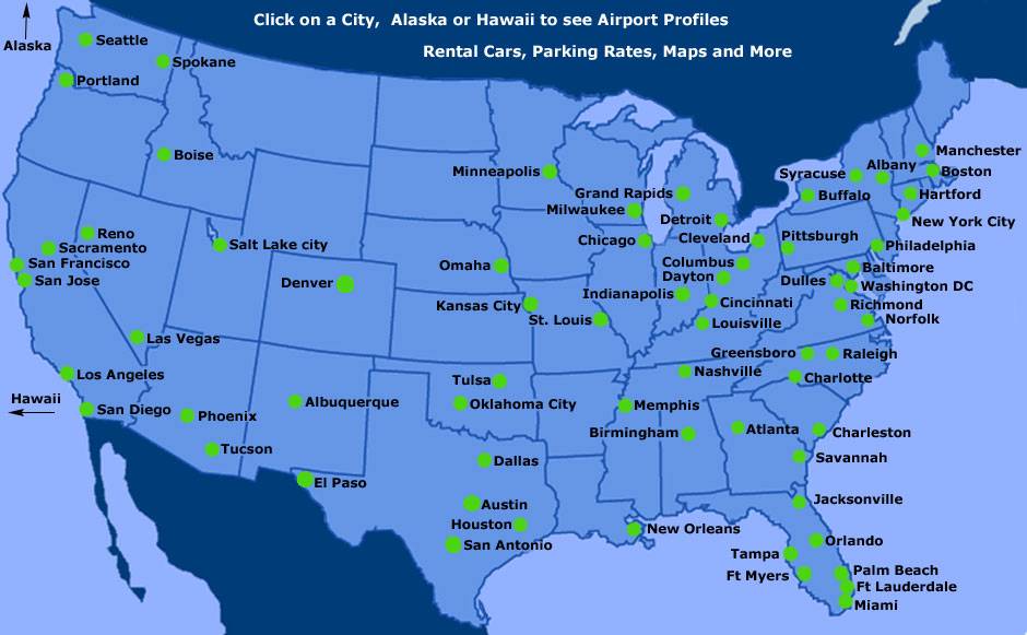 Аэропорты сша - международные аэропорты америки