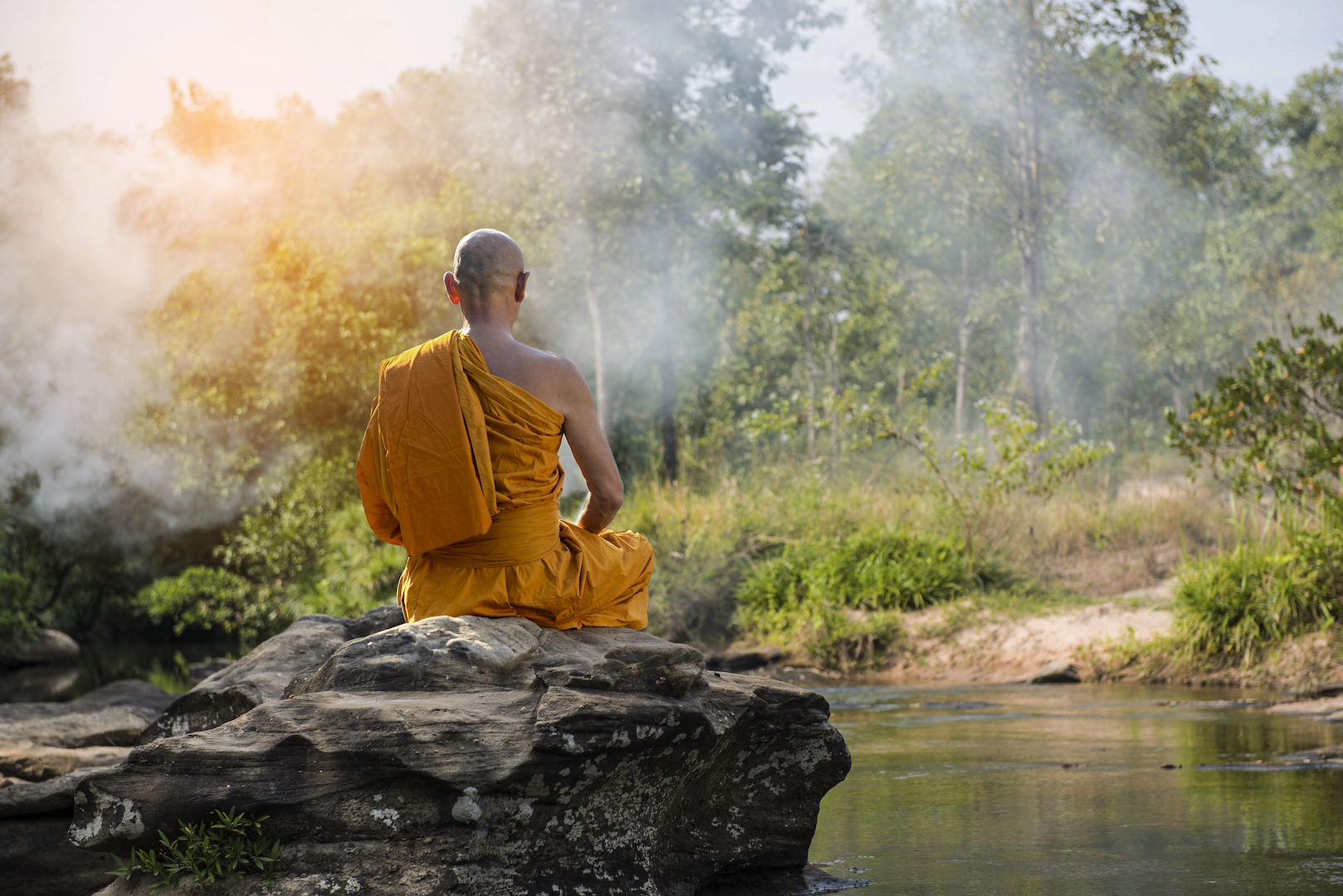 Медитация реальности. Будда монах. Будда Шаолинь. Самурай буддизм. Тибетский монах медитирует арт.