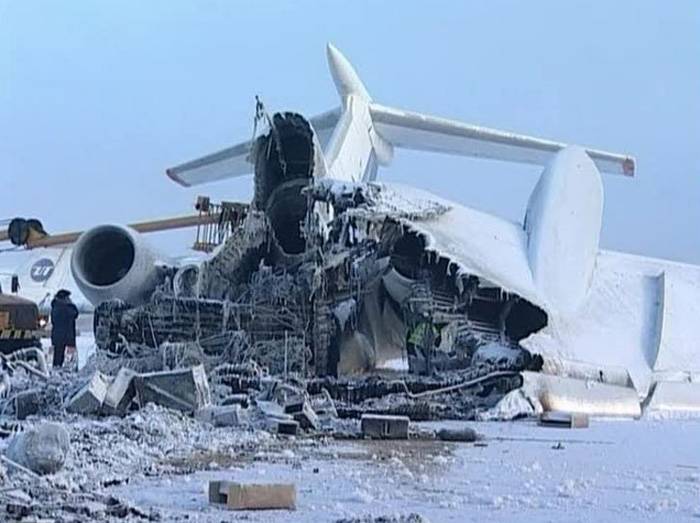 Пожар ту-154 в сургуте