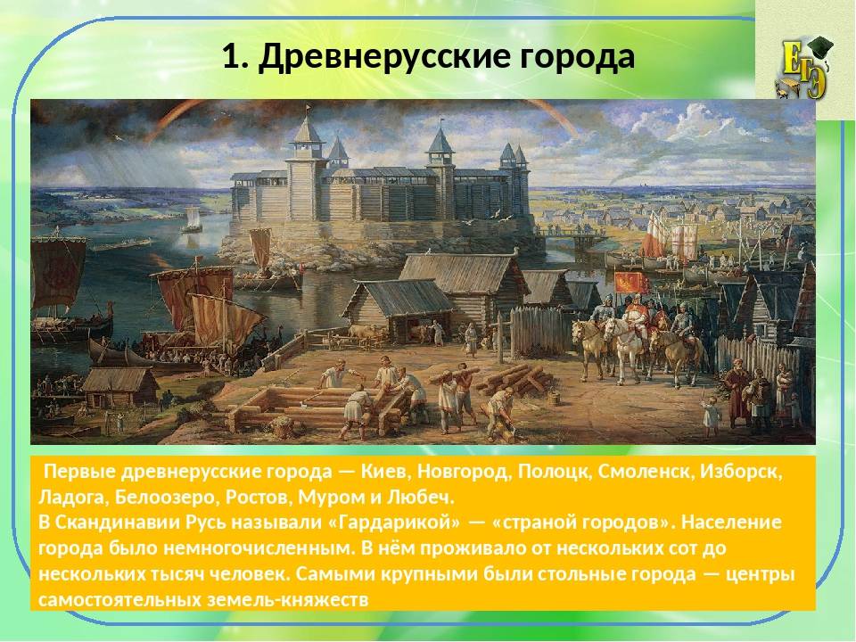 Примеры городов возникшие в разные века