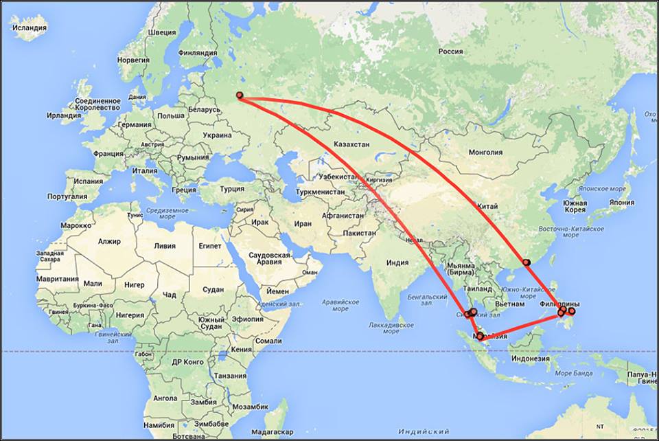 Тайланд время полета. Авиамаршрут Москва Таиланд на карте. Москва Филиппины маршрут. Маршрут по островам Филиппин. Авиамаршрут Москва Бали.