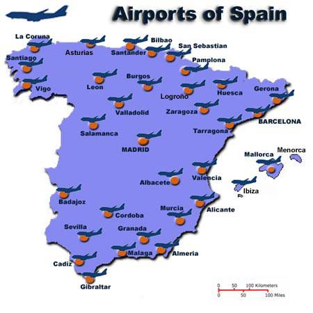 Международные аэропорты испании на карте - рейтинг