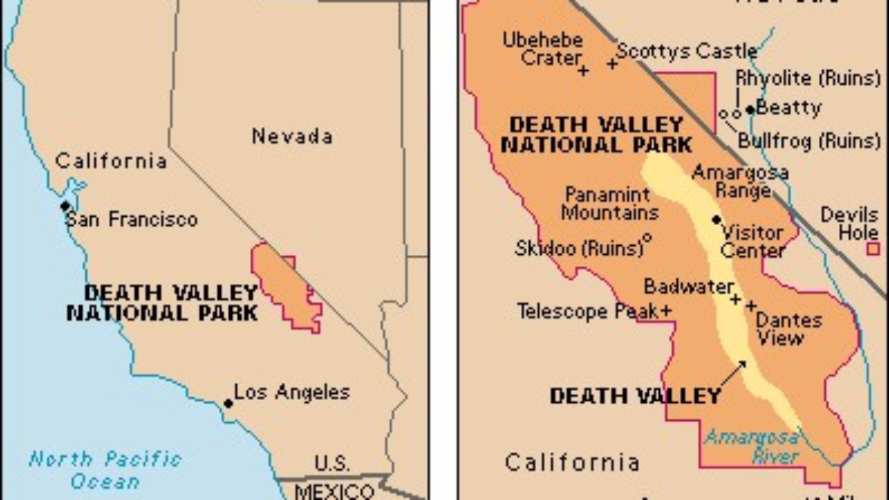Долина на карте. Долина смерти на карте Северной Америки. Долина смерти на карте. Национальный парк Долина смерти карта. Долина смерти США на карте.
