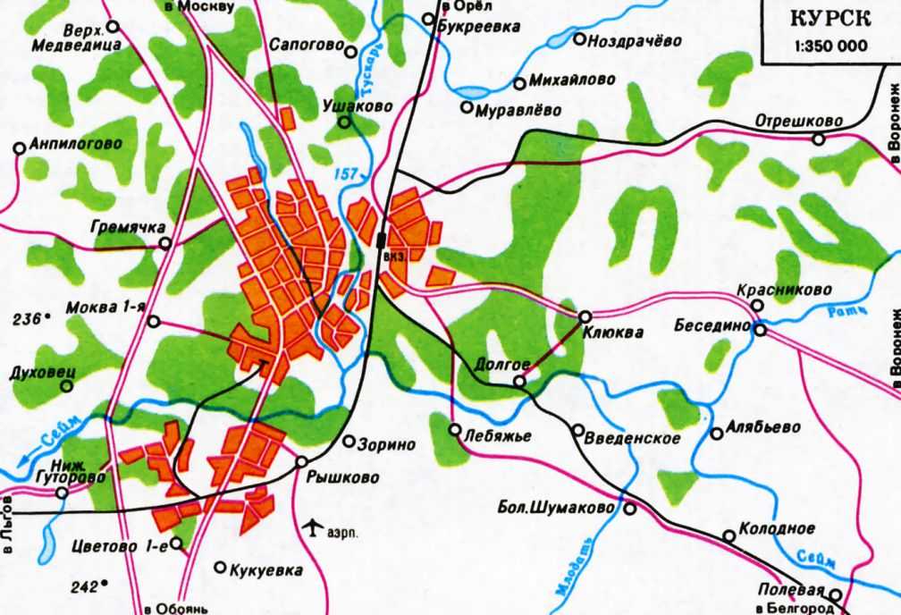 Курск карта европа на студенческой