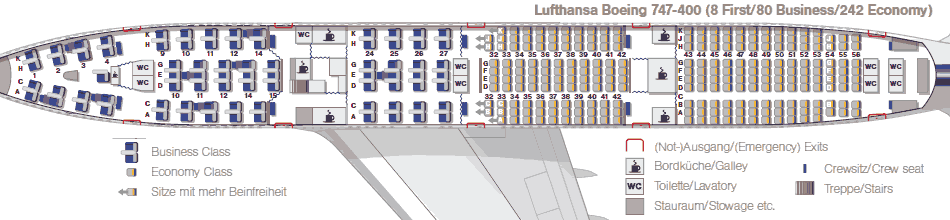 Лучшие места boeing 747-400 россия, схема салона самолета | авиакомпании и авиалинии россии и мира