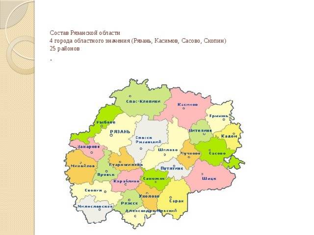 Подробная карта рязанской области рязанского района рязанской области