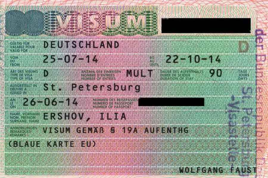 Порядок получения визы в германию