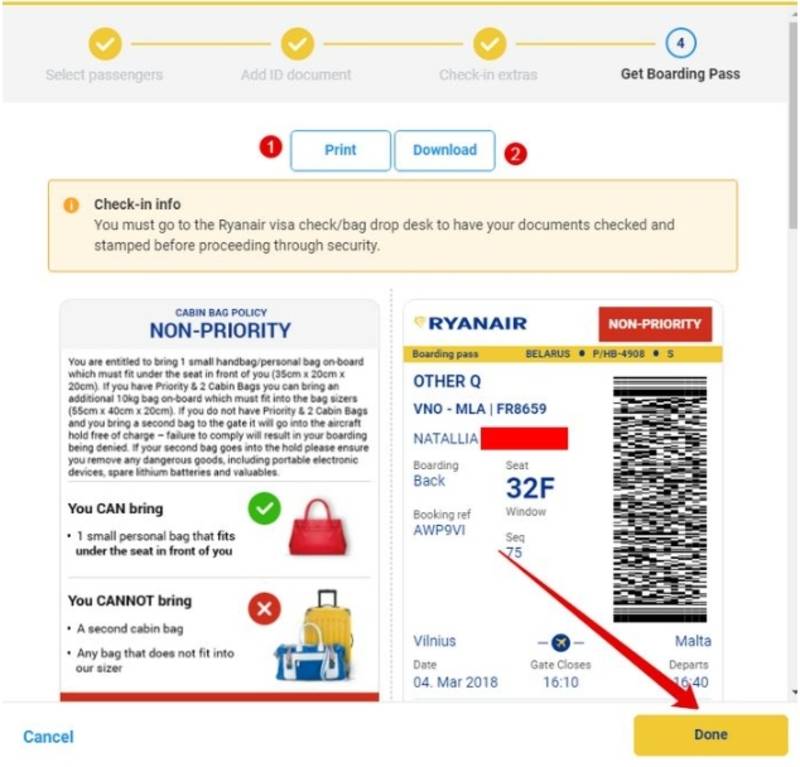 Как зарегистрироваться на рейс авиакомпании Ryanair