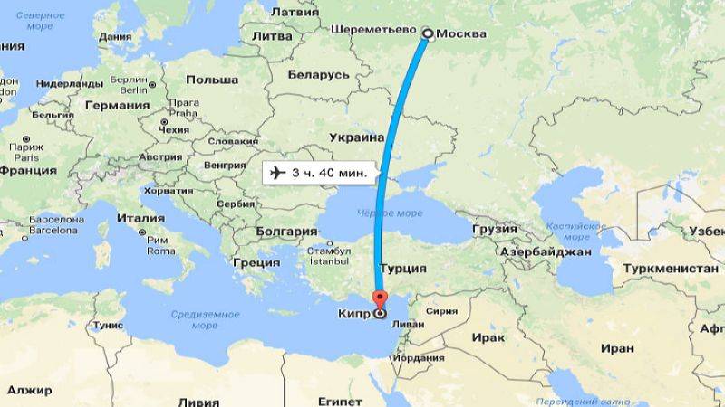 Из россии на кипр: длительность и особенности авиаперелетов