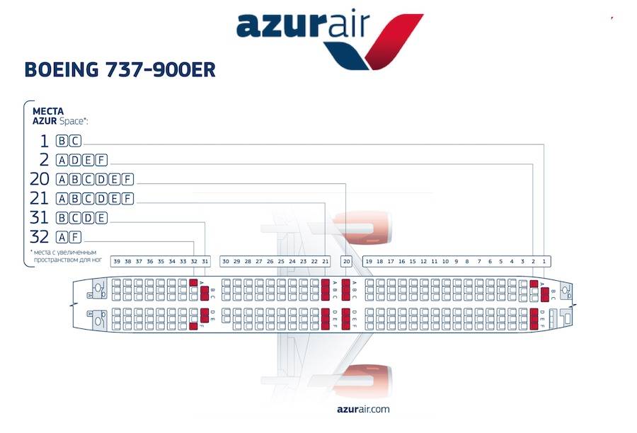 Лучшие места в самолете boeing 757-200 авиакомпании «азур эйр»