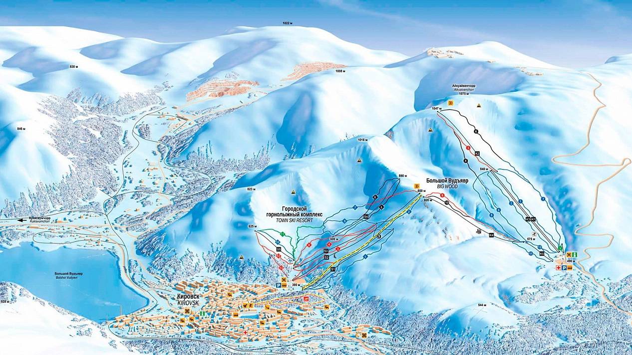 Большой вудьявр - популярный горнолыжный курорт в мурманской области