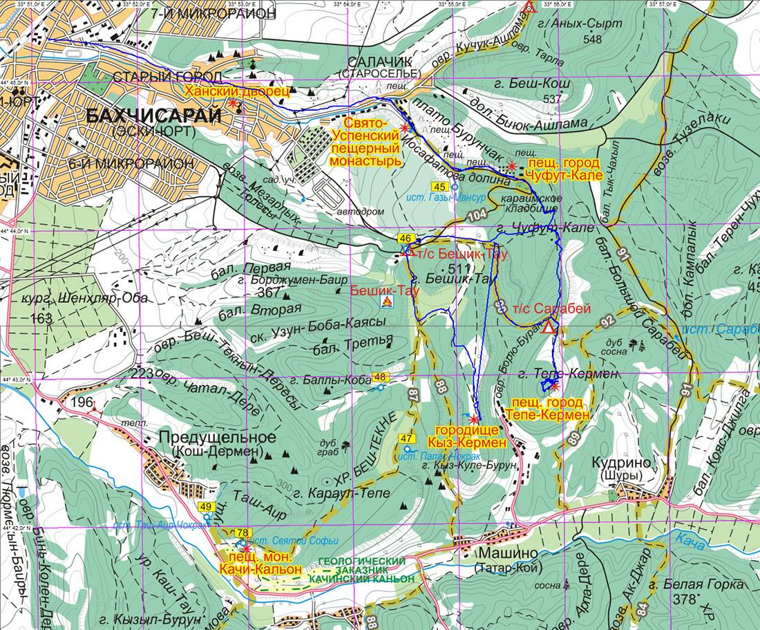 С танковое бахчисарайский район карта