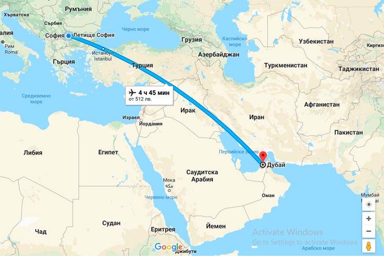 Сколько лететь до Дубая из Москвы