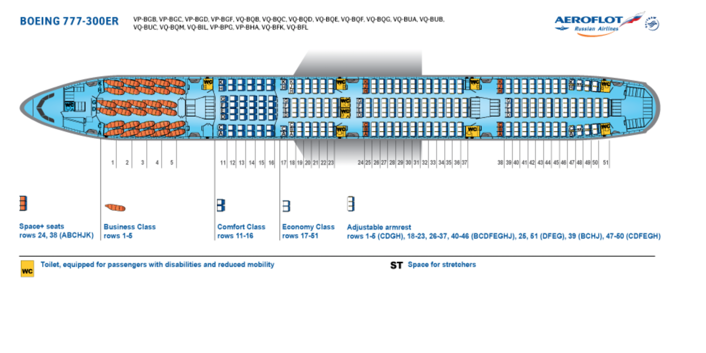 Boeing 777-200 — схема салона, лучшие места