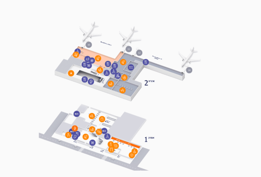 Как проехать к новому терминалу аэропорта «симферополь» и схема аэровокзального комплекса
