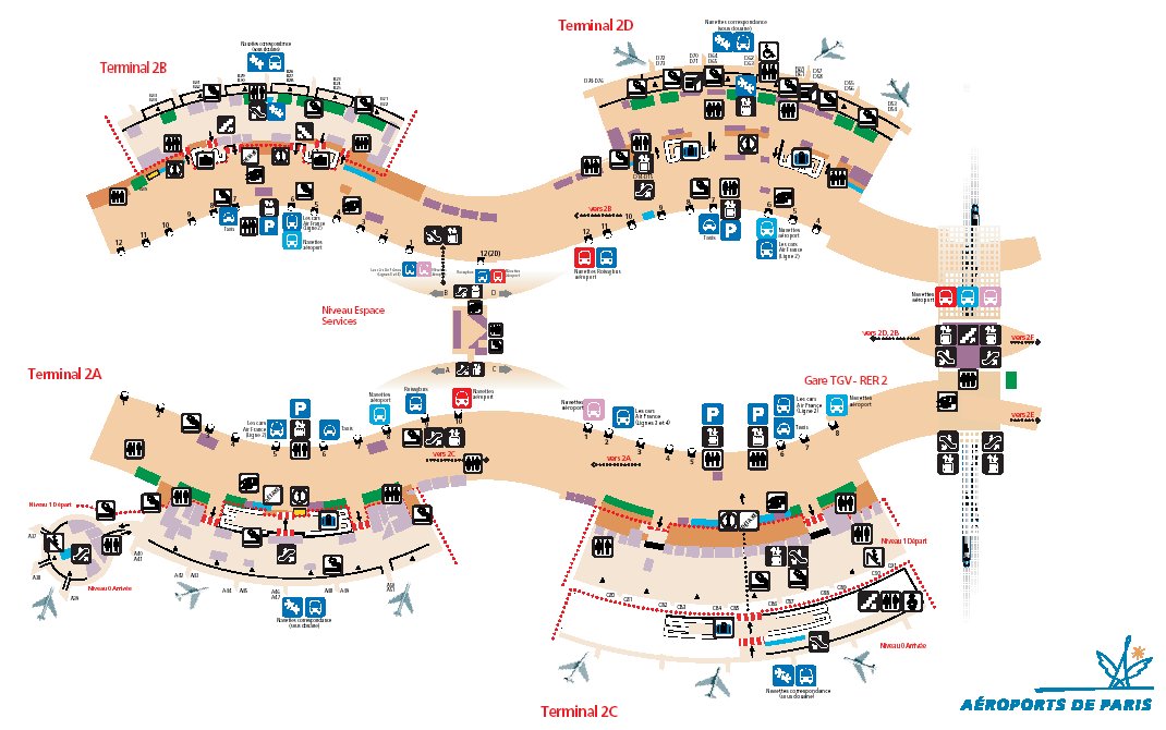 Аэропорт парижа схема